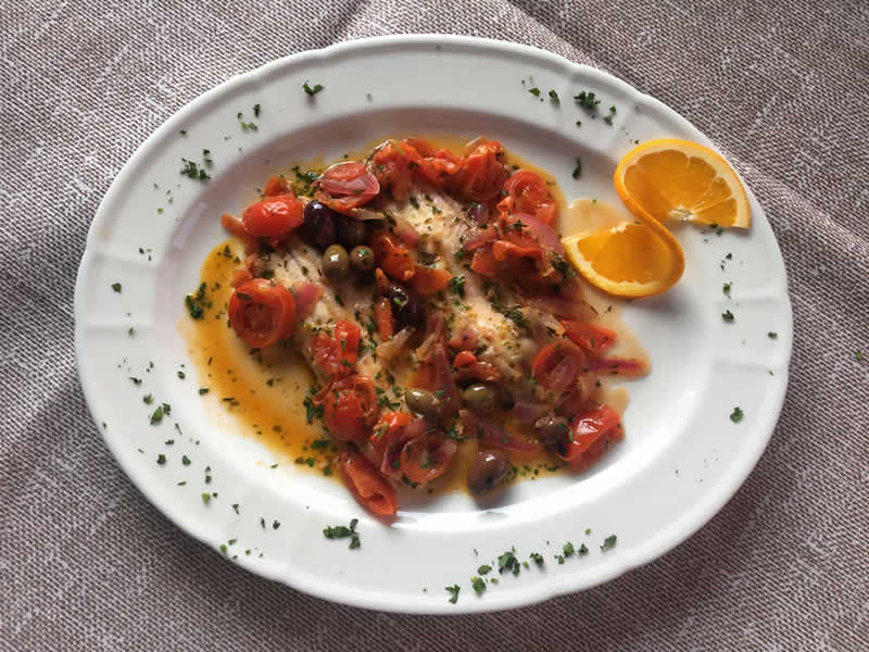 Filetto di Lavarello in guazzetto | ristorante mella bellagio